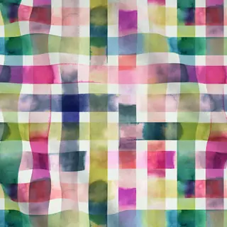 Meterware Ombre Gingham Aquarell Pink
