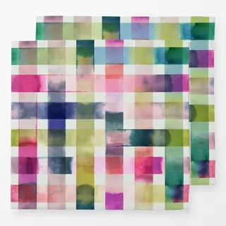 Servietten Ombre Gingham Aquarell Pink