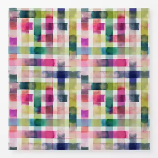 Tischdecke Ombre Gingham Aquarell Pink
