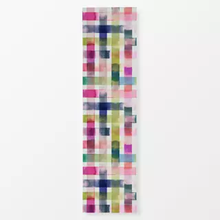Tischläufer Ombre Gingham Aquarell Pink