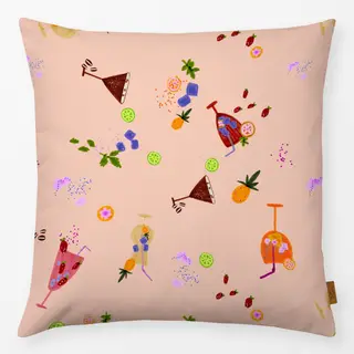 Kissen Cocktails Pattern Apricot
