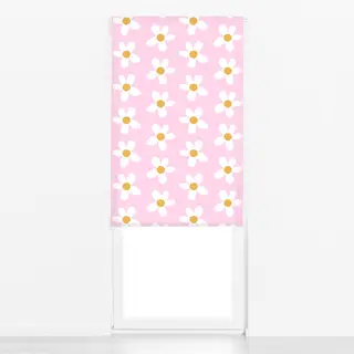 Raffrollo Blumen Muster Daisy Pink