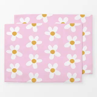 Tischset Blumen Muster Daisy Pink