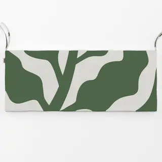 Bankauflage Abstraktes Blatt -  grün