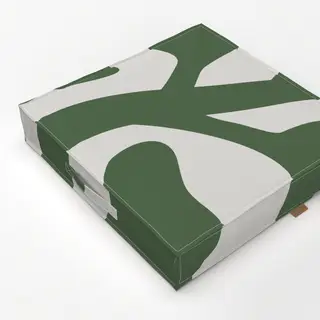 Bodenkissen Abstraktes Blatt -  grün