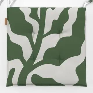 Sitzkissen Abstraktes Blatt -  grün