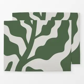 Tischset Abstraktes Blatt -  grün