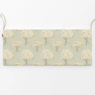 Bankauflage Margeriten Muster hellgrün