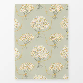 Geschirrtücher Margeriten Muster hellgrün