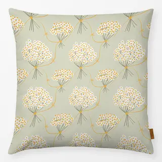 Kissen Margeriten Muster hellgrün