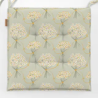 Sitzkissen Margeriten Muster hellgrün