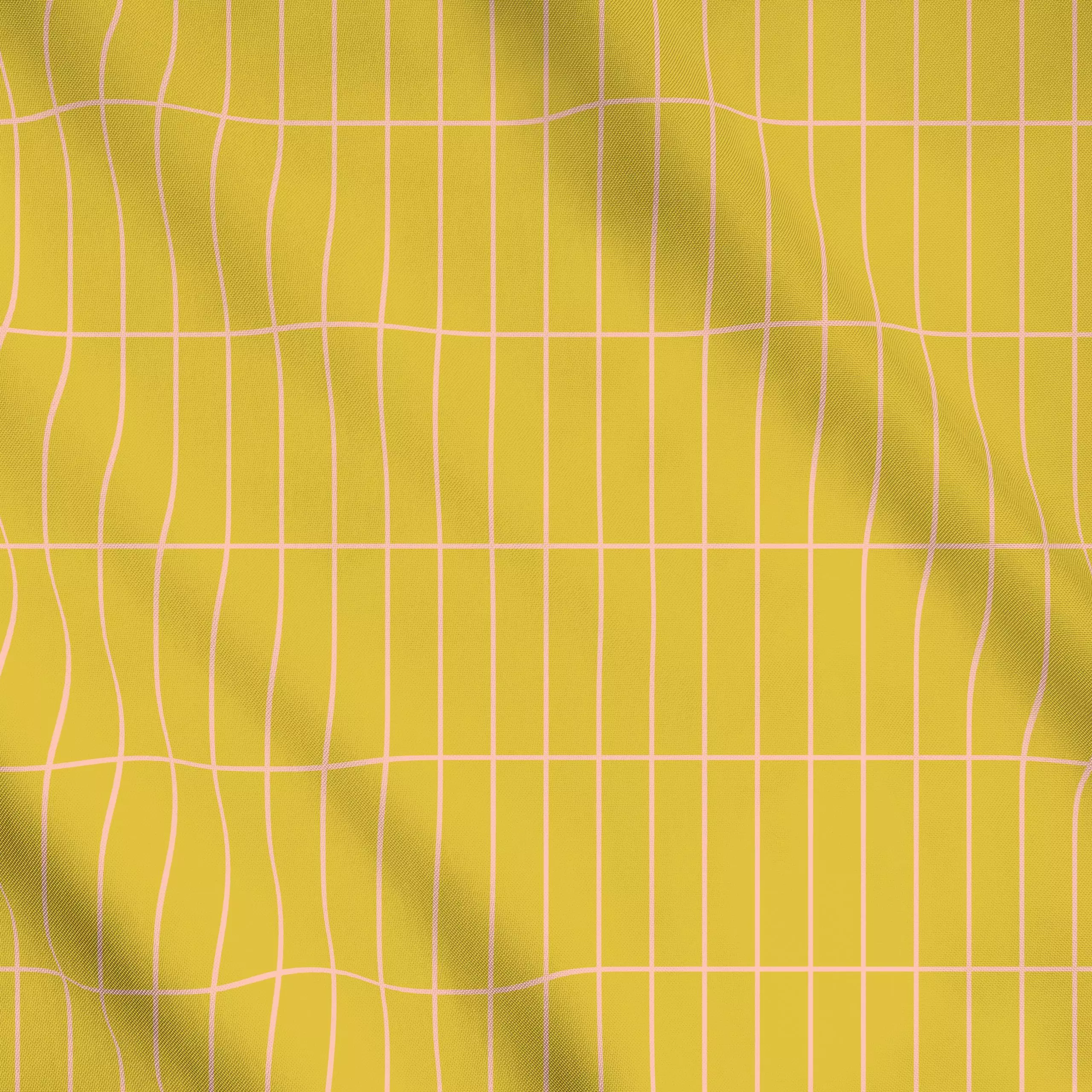 Meterware Grid gelb rosa, gemustert, von Maren Gross