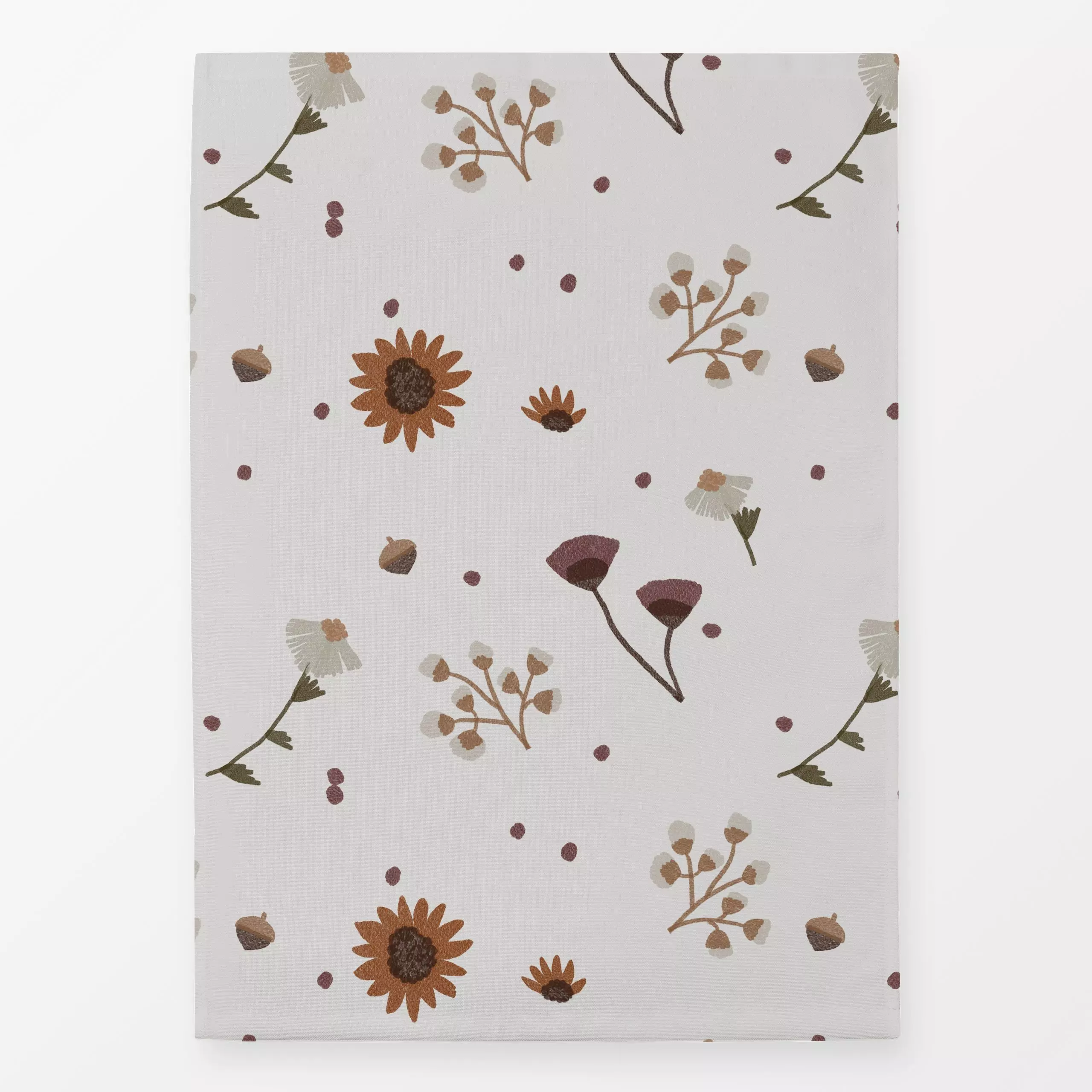 Geschirrtücher Flower Fall Mix 3 - Blumen & Florales, Herbst - von „Jana Driver"; Blumen, Blüten, Wildblumen, beige, Herbst,...