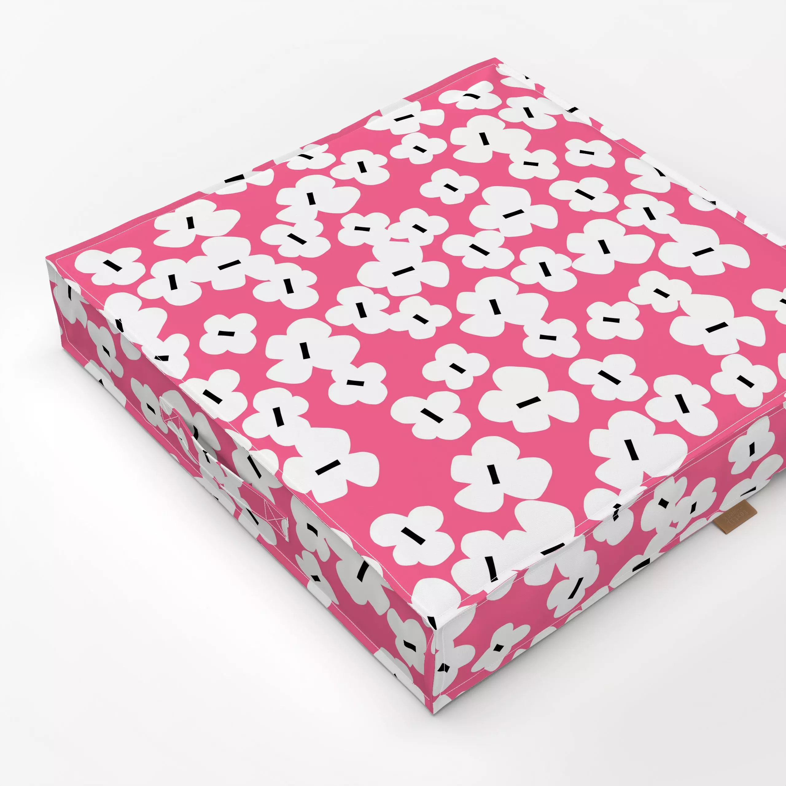 Bodenkissen Fall Floral Pink - Blumen & Florales, Symbole & Muster - von „Lisa Jasmin Bauer"; Muster, abstrakt, Blumen, Abst...