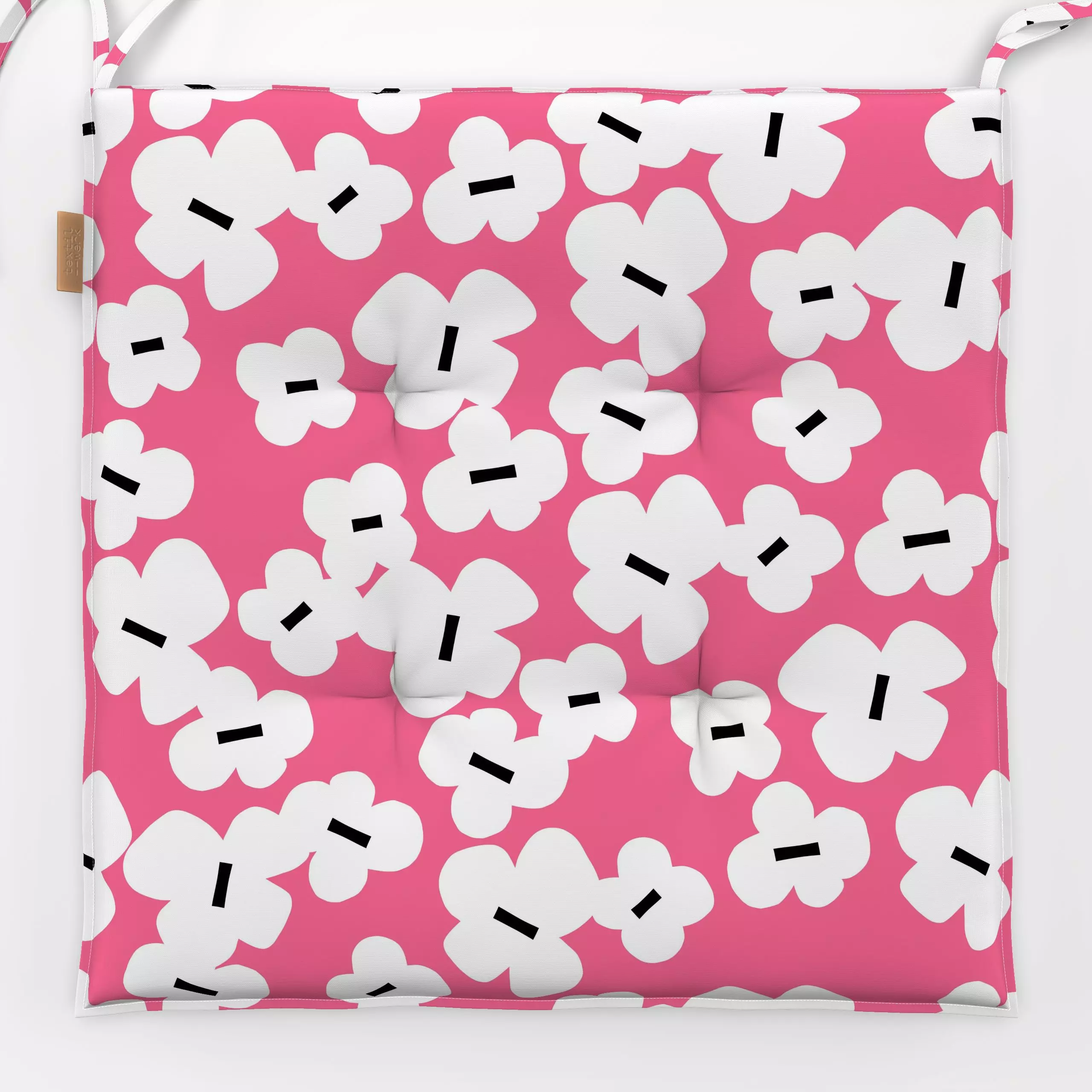 Sitzkissen Fall Floral Pink - Blumen & Florales, Symbole & Muster - von „Lisa Jasmin Bauer"; Muster, abstrakt, Blumen, Abstr...