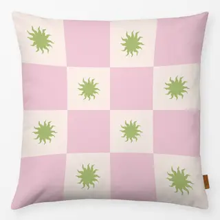 Kissen Schachbrettmuster mit Sonne