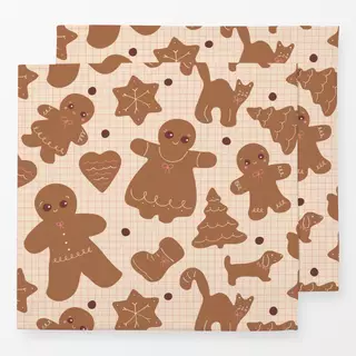 Servietten Lebkuchen Pattern vanille