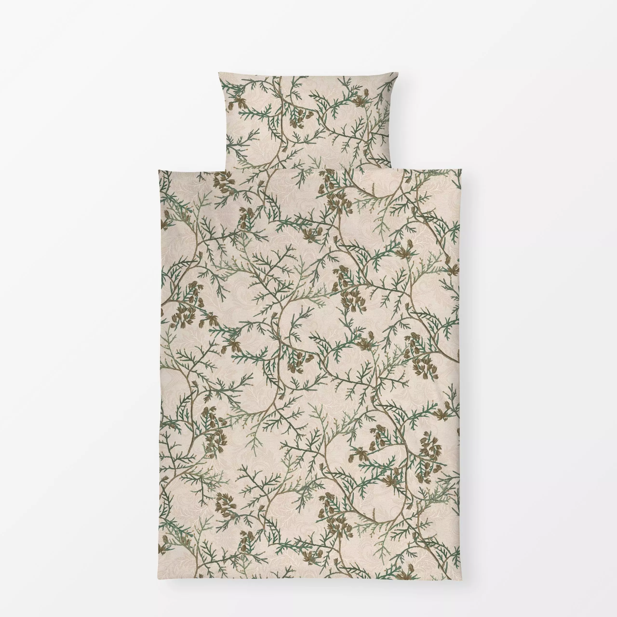 Bettwäsche Vintage Christmas Leaves - Weihnachten, Pflanzen & Botanik, Retro & Vintage - von „Bloomery Decor"; Weihnachten, ...