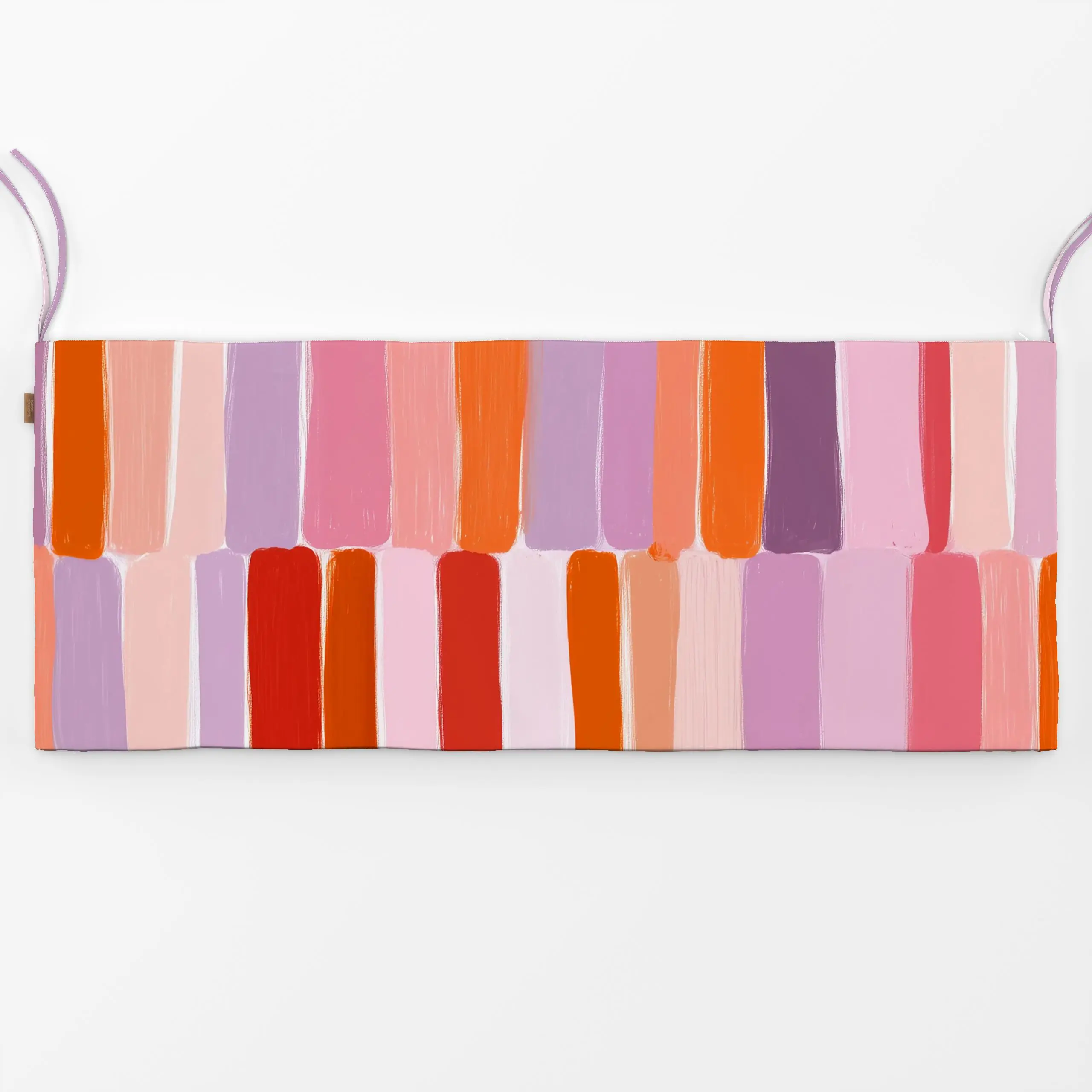 Bankauflage Kontraststreifen - Liebe, Romantik & Pride, Sommer, Symbole & Muster - von „Malou Studio"; marrokko, boho, hippi...