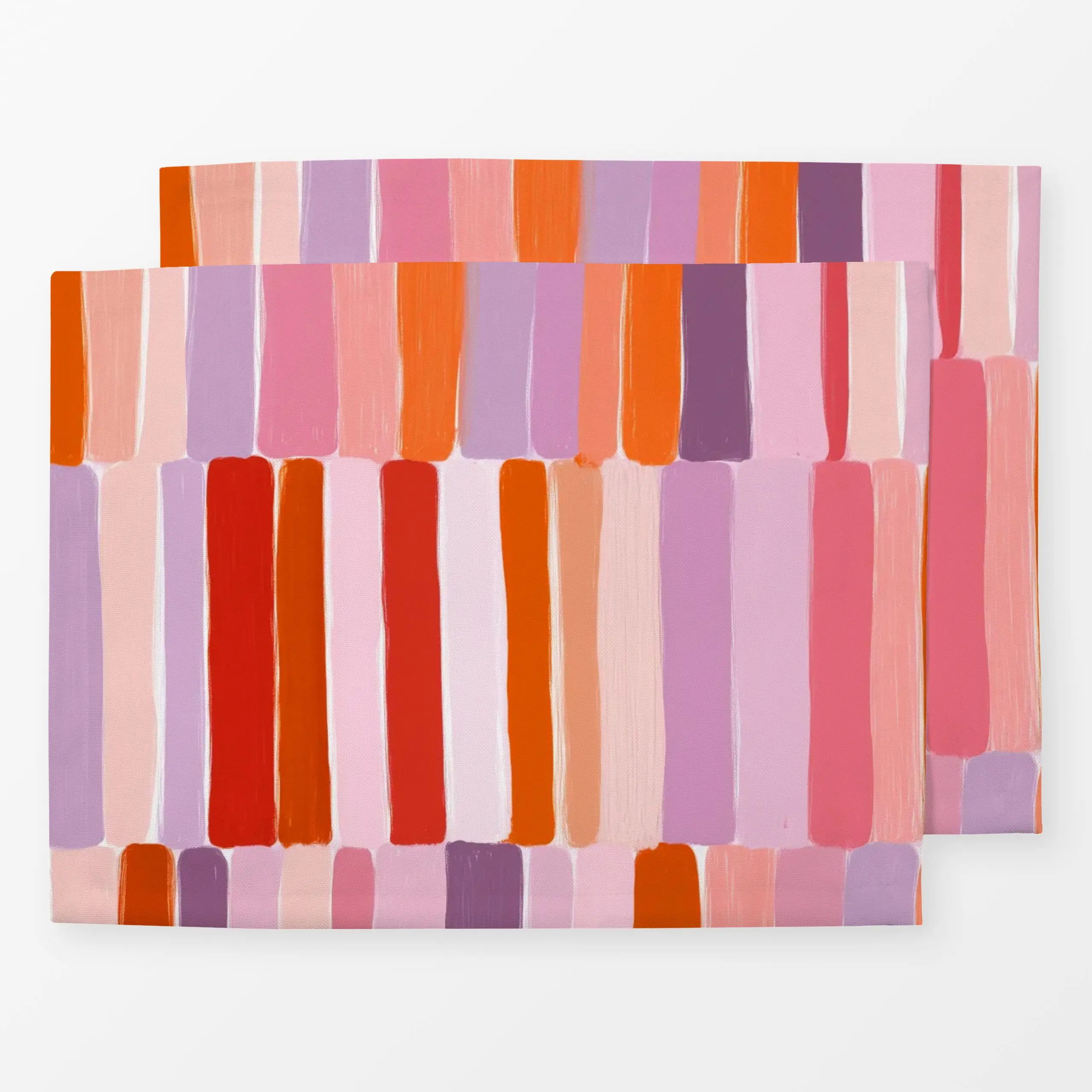 Tischset Kontraststreifen - Liebe, Romantik & Pride, Sommer, Symbole & Muster - von „Malou Studio"; marrokko, boho, hippie, ...