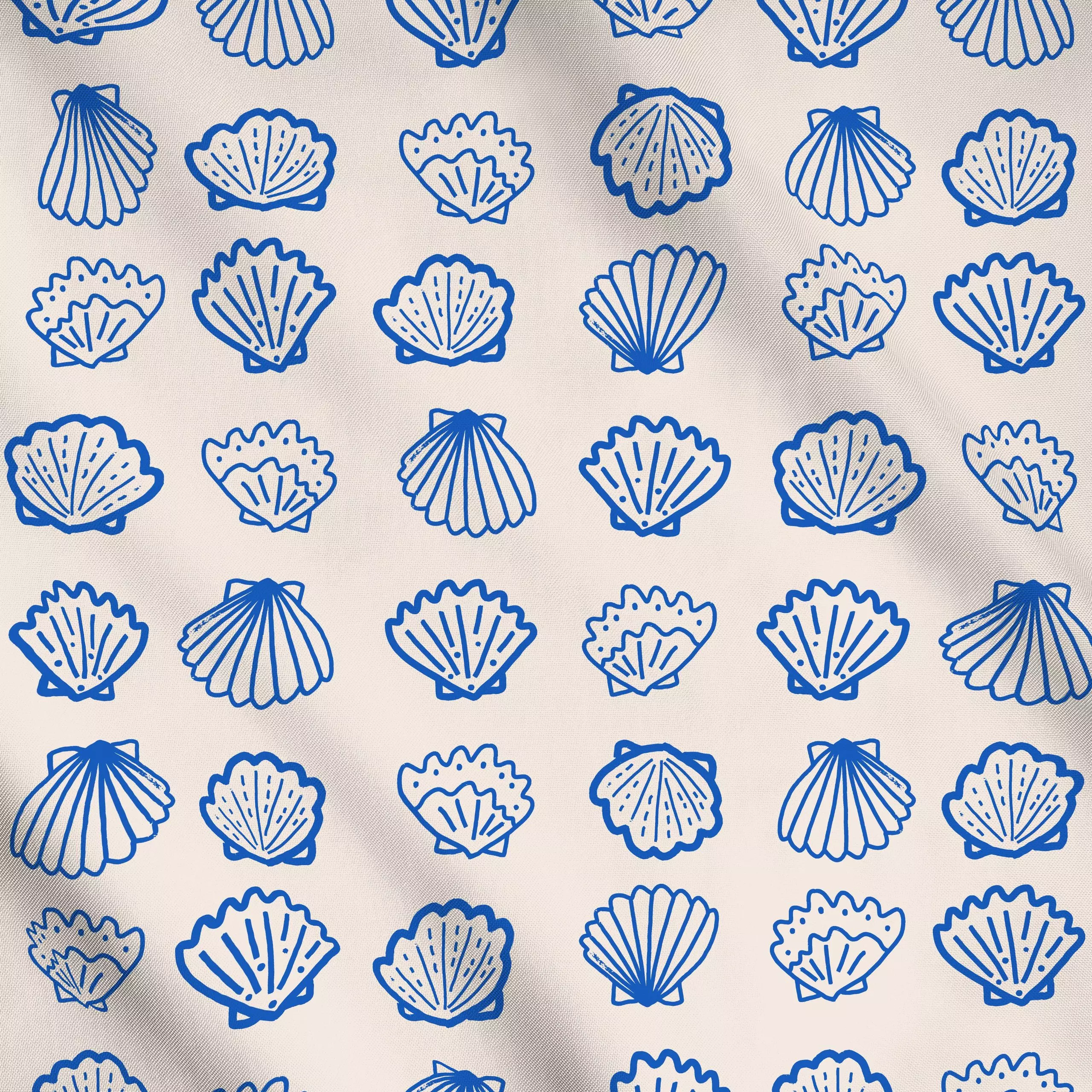 Meterware Allover Shells, Sommer, von Kruth Design