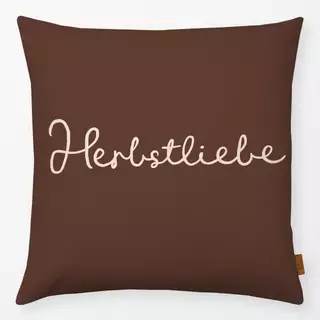 Kissen Herbstliebe braun