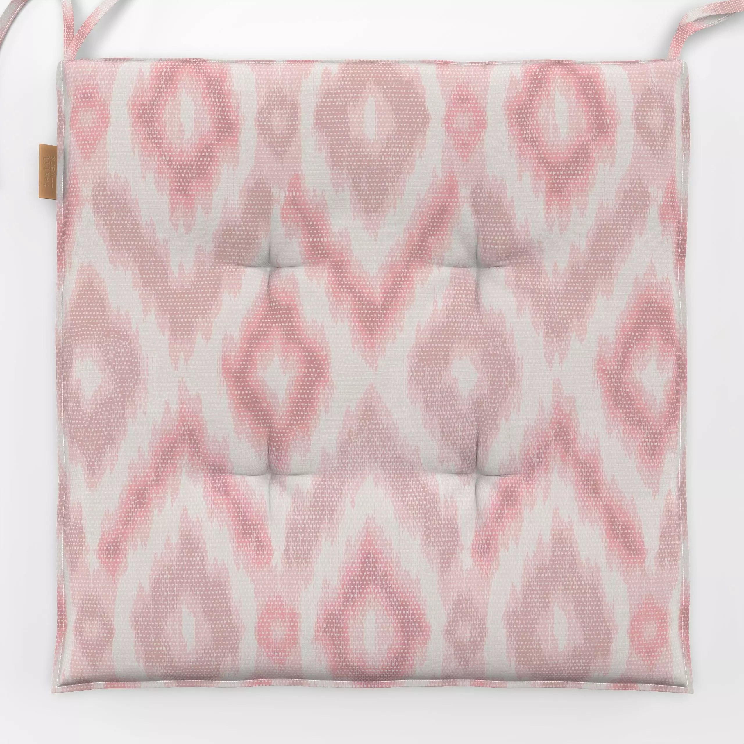 Sitzkissen Diamonds Ikat Light rose - Symbole & Muster, Reise - von „Studio Kesse"; marrakesch, marrokko, boho, rosa, Ethno,...