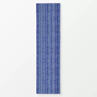 Tischläufer Indigobeige blue lines