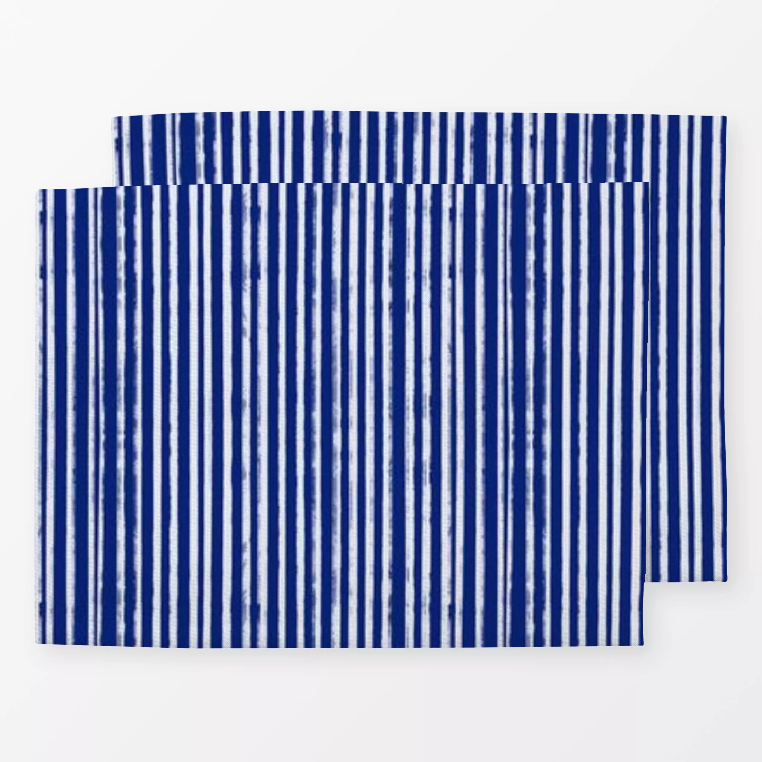 Tischset Indigobeige blue lines, gemustert, von Eda Şahin