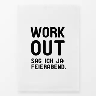 Geschirrtücher Workout Feierabend