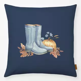 Kissen Blaue Gummistiefel dunkel blau