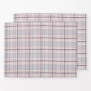 Tischset Kariert 01 blau rot