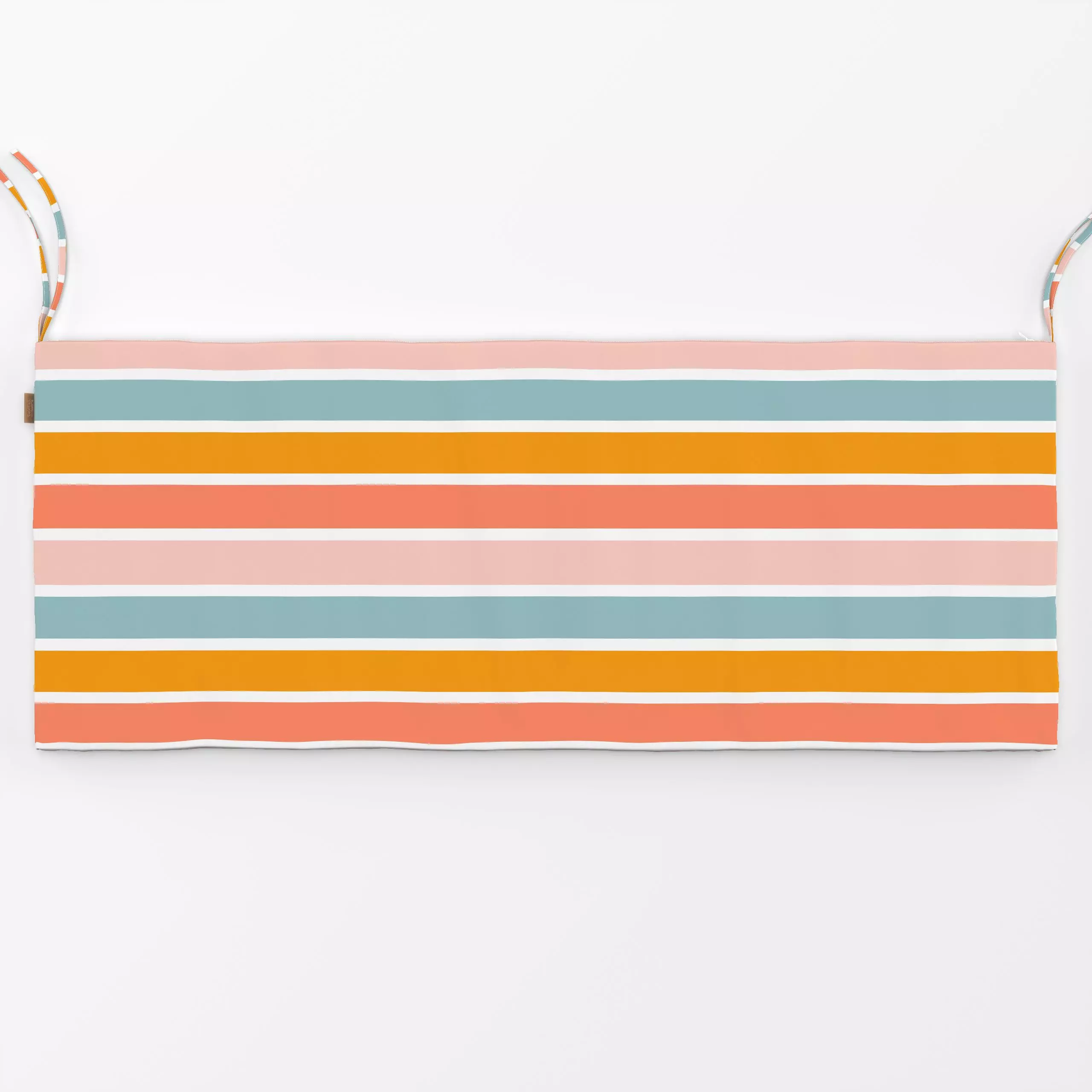 Bankauflage Regenbogenstreifen - Symbole & Muster - von „Sara Maria"; Streifen, Regenbogen, Sommer, bunt, scandinavisch, out...