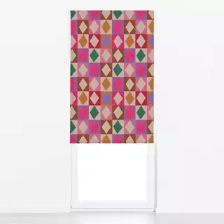 Raffrollo Rauten bunt