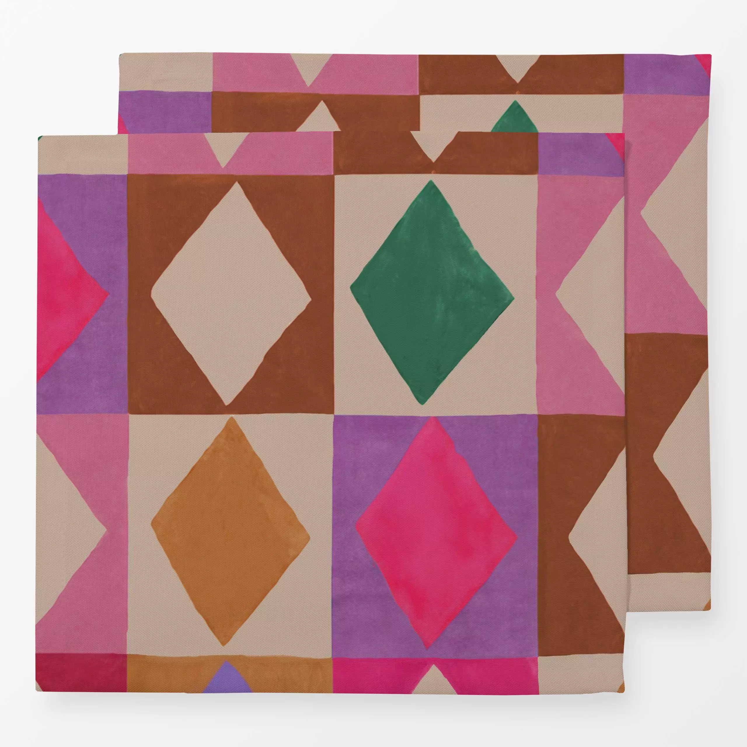 Servietten Rauten bunt - Symbole & Muster - von „Studio Kesse"