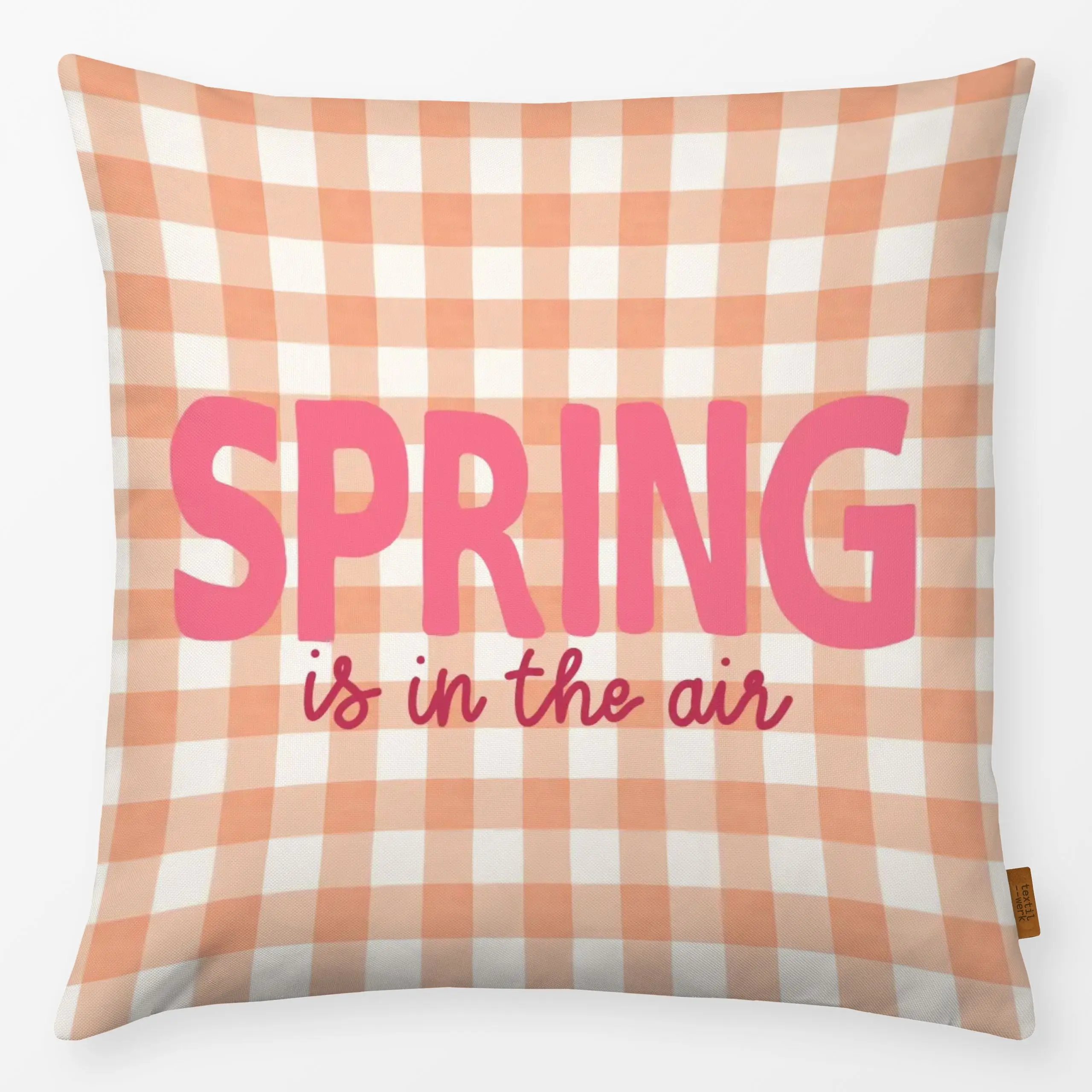 Kissen Spring is in the air - Frühling, Sprüche & Schriftzüge, Symbole & Muster - von „Andrea Liesert"; Muster, minimal, Gar...