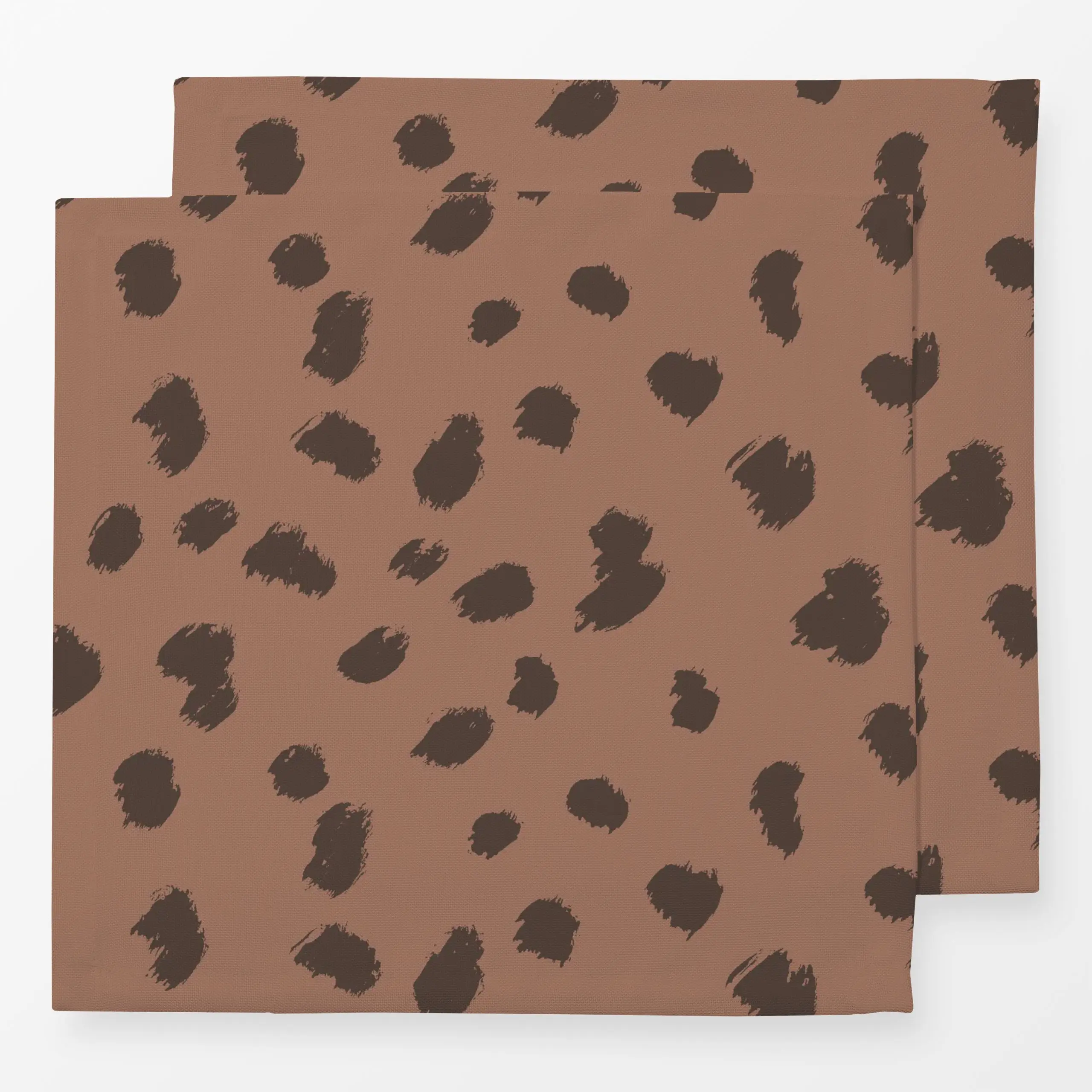 Servietten Wild Cat Brushstrokes puce - Tiere, Symbole & Muster - von „Julia Schumacher"; abstrakt, Pinselstrich, Leo, Wildk...