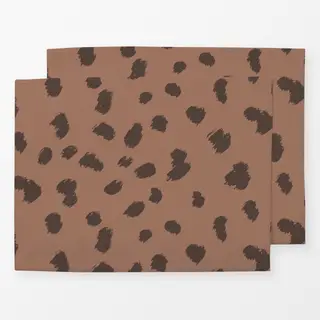 Tischset Wild Cat Brushstrokes puce