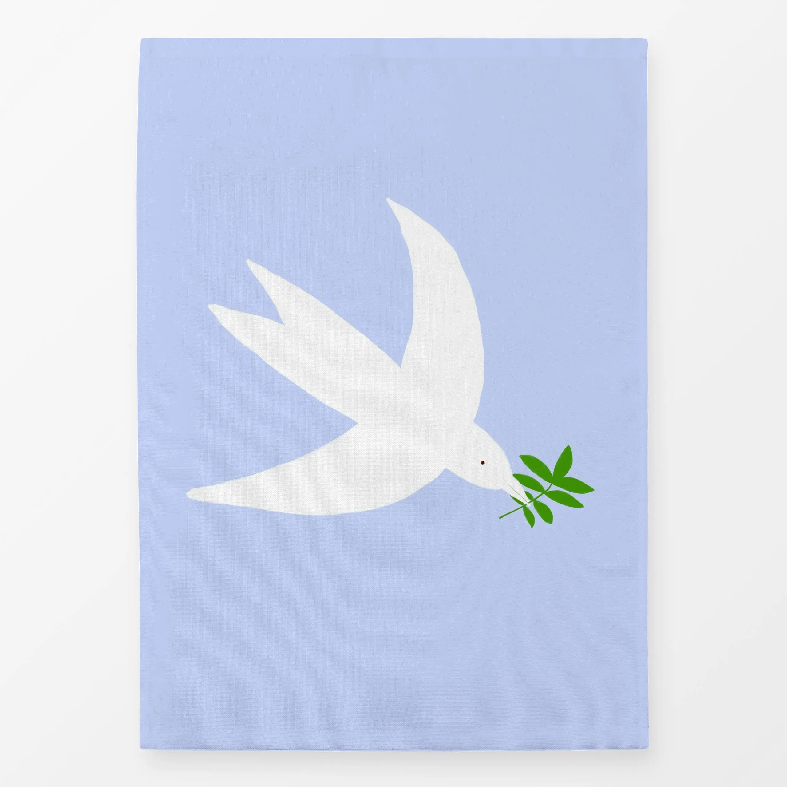 Geschirrtücher Vogel mit Zweig Hellblau - Frühling, Tiere - von „Sophie Augustin Illustration"; Zweig, Garten, Vogel, Fruehl...