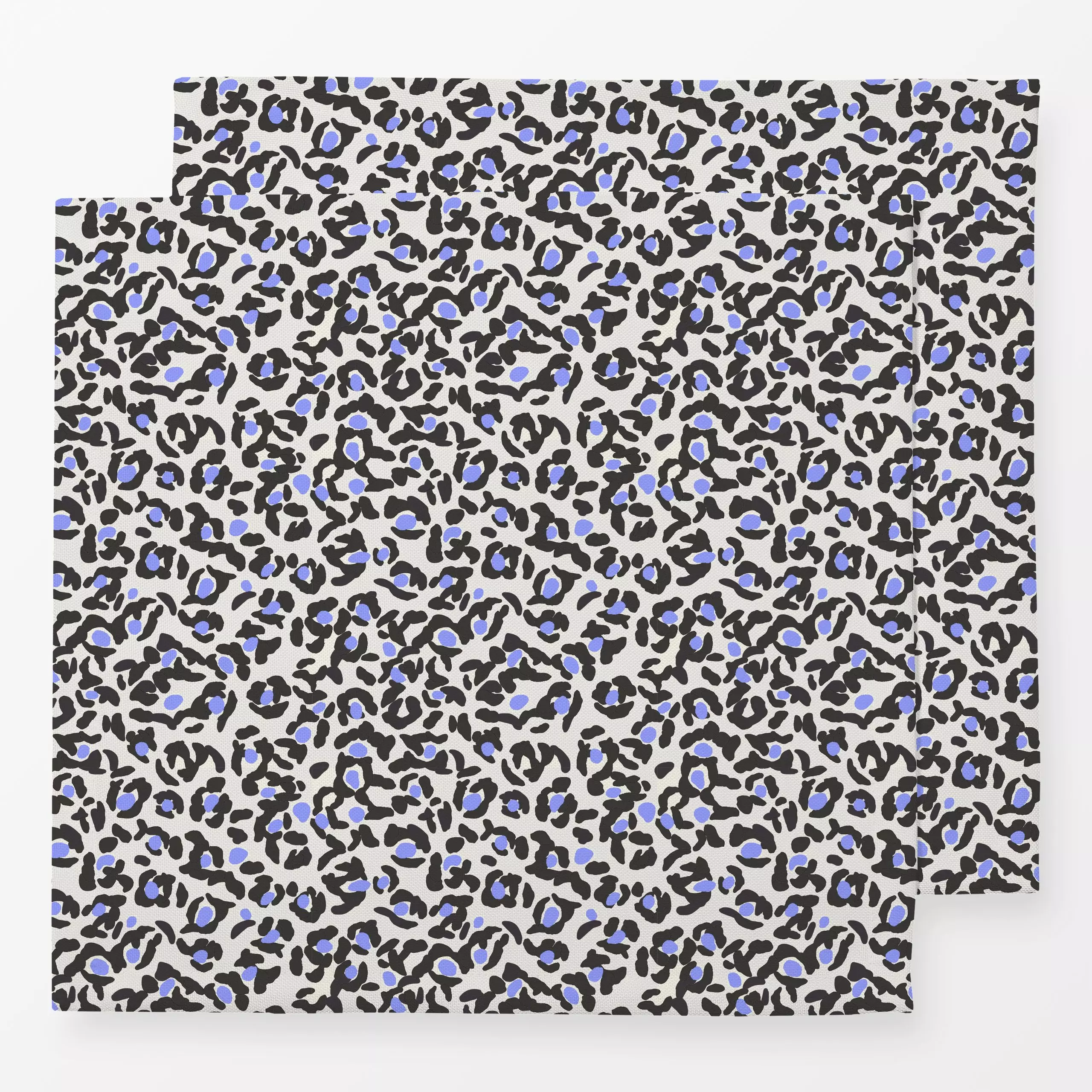 Servietten Leo Flax - Symbole & Muster - von „Fjord Studio"; allover, Gardinen, kleingemustert, Leo, animal, Bettwaesche, li...