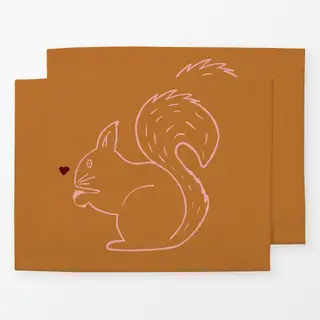 Tischset Hallo Herbst Eichhörnchen