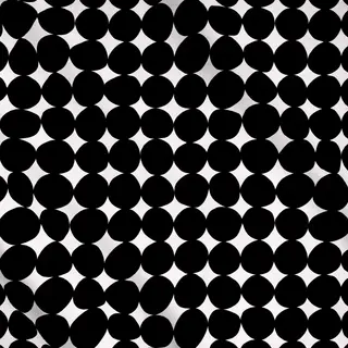 Meterware Organische Kreise Schwarz