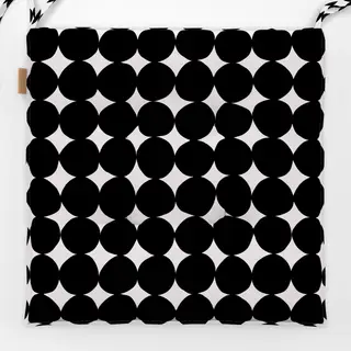 Sitzkissen Organische Kreise Schwarz