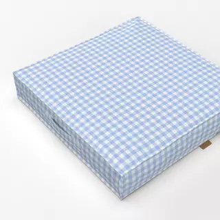 Bodenkissen Soft Checks blue