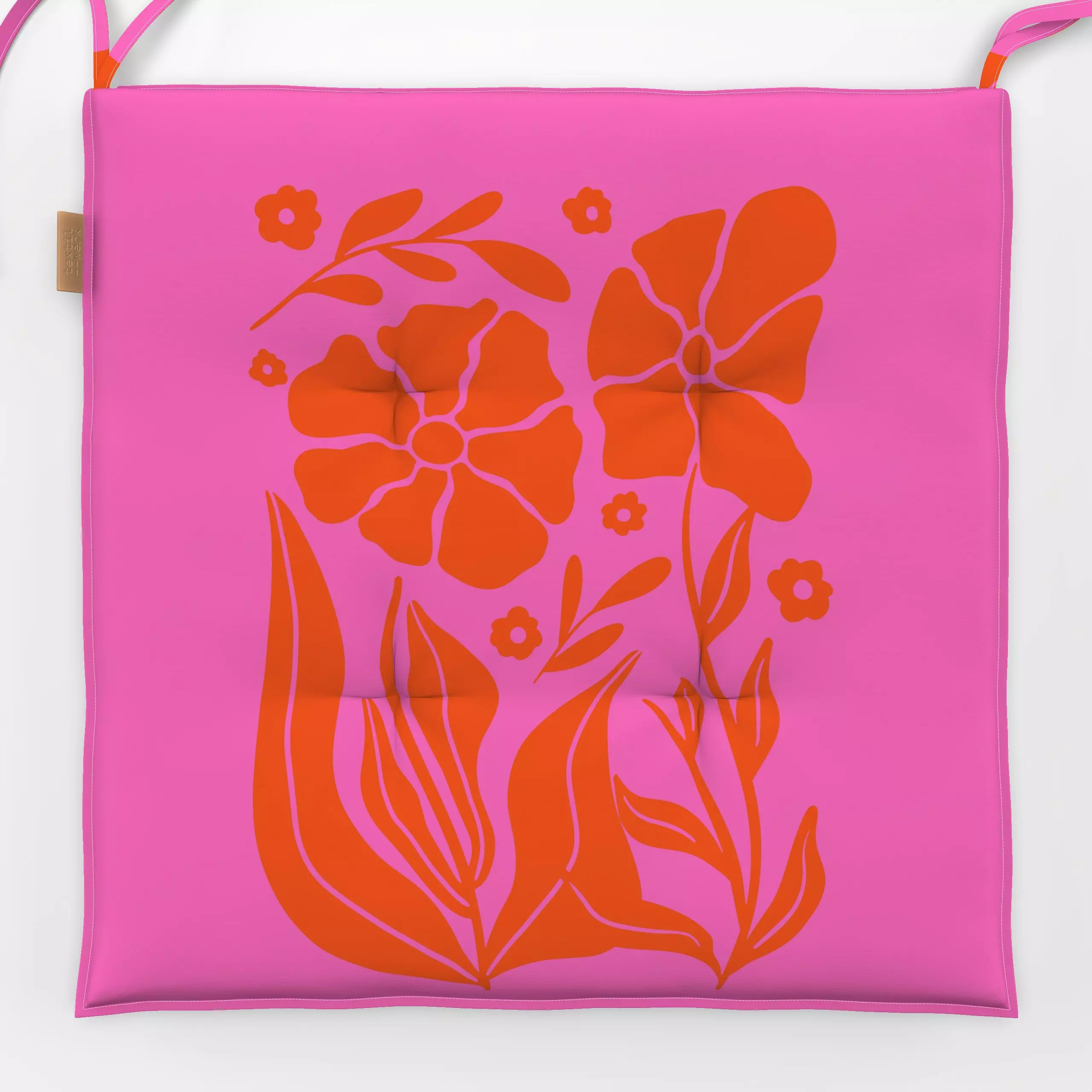 Sitzkissen Sommer Blumen Pink 6 - Blumen & Florales, Symbole & Muster, Pflanzen & Botanik - von „Uta Naumann"; boho, abstrak...
