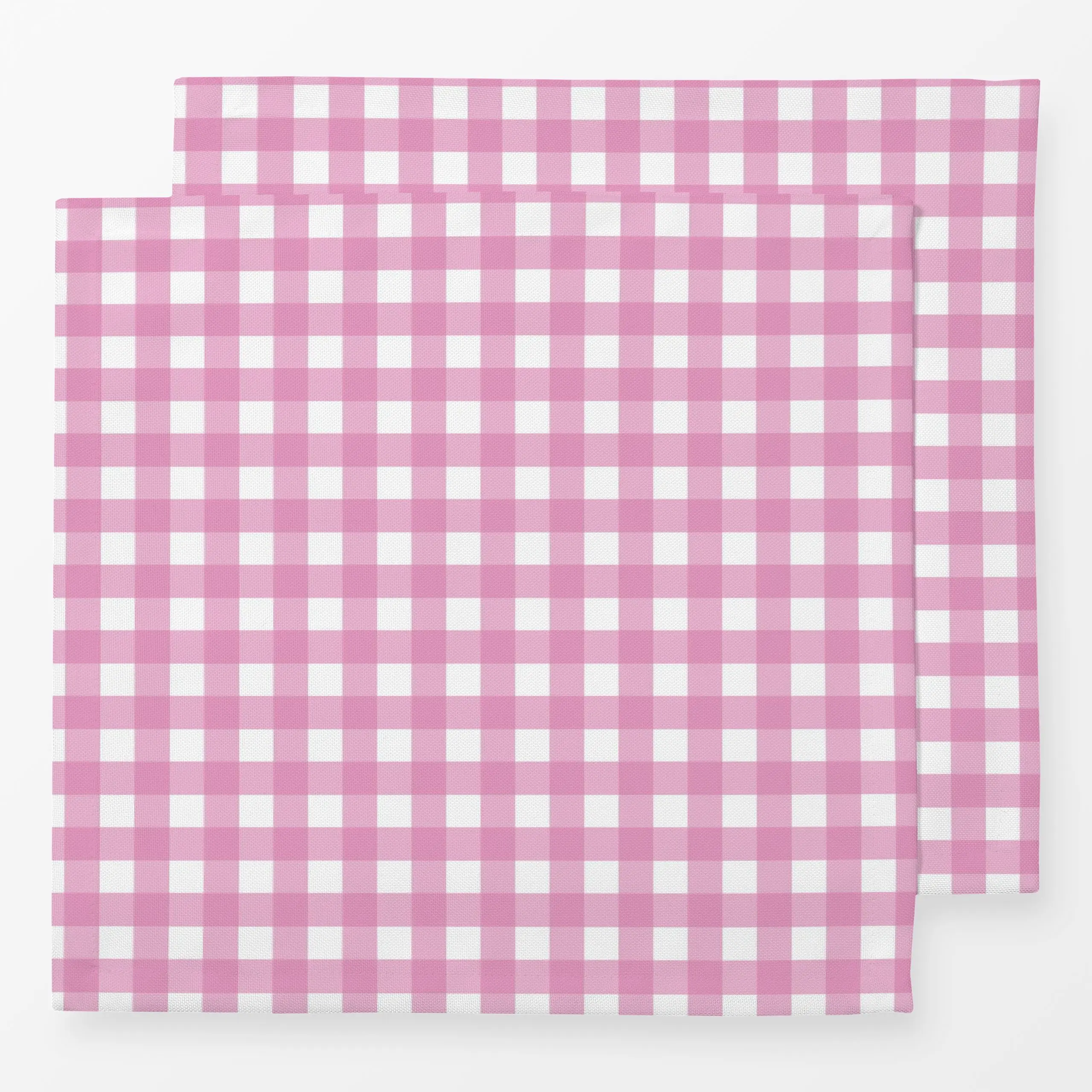 Servietten Mistletoe Gingham Rosa - Herbst, Symbole & Muster - von „Studio ROSAGRAU"; rosa, altrosa, trend, Karo, kariert, g...