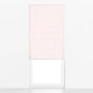 Raffrollo Sommer Karo Pink Weiß