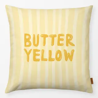 Kissen Butter Yellow gestreift