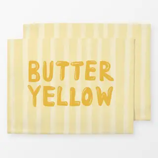 Tischset Butter Yellow gestreift
