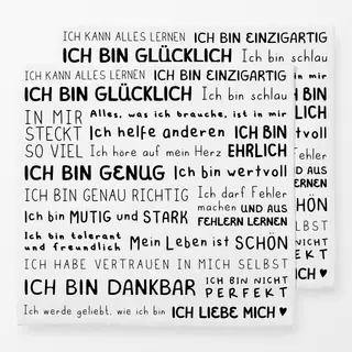 Servietten Ich liebe mich  - Affirmation